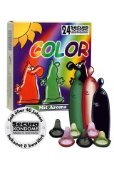3 pr�servatifs Secura Color avec ar�mes
