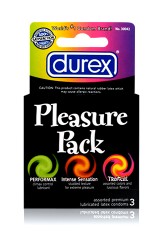 Durex Pleasure Pack - 3 pr�servatifs explosifs